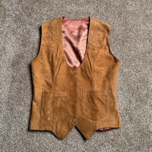 VINTAGE Y & W SUEDE WESTERN STYLE VEST
